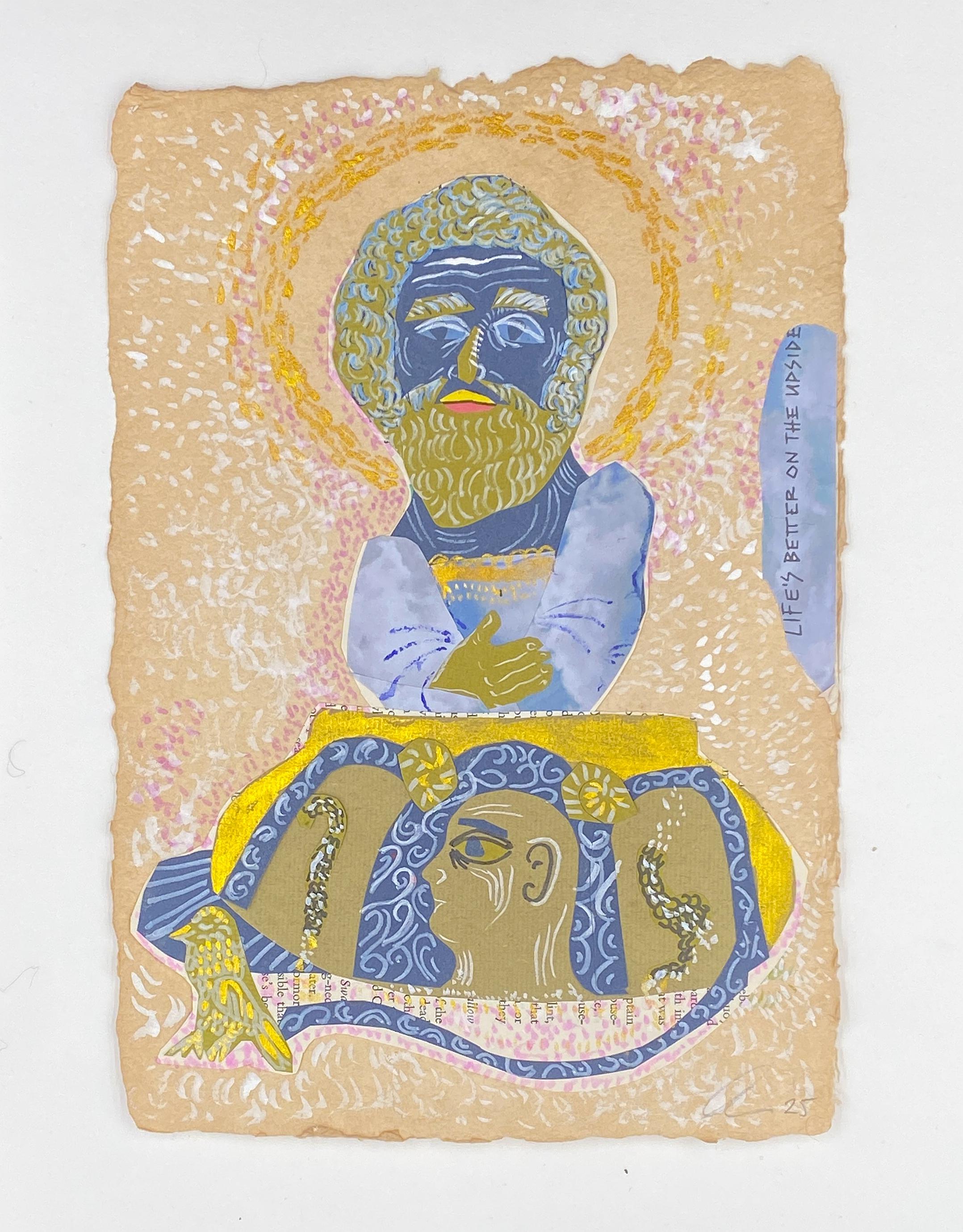 Mixed Media, up-cycled & handmade paper, ibis Byzantine art, Sydney Contemporary