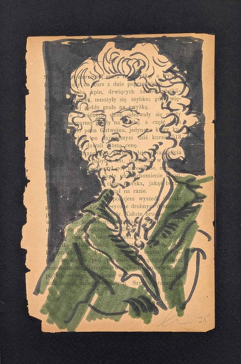 felt marker up cycled paper, mythology