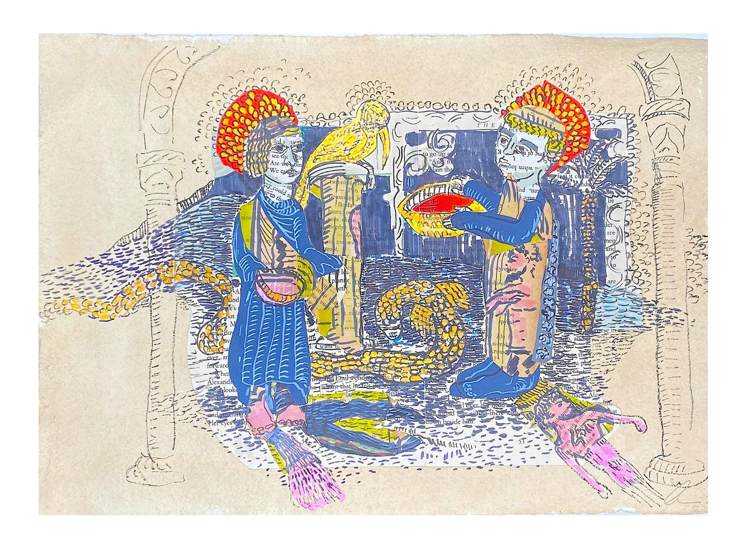 Mixed Media, up-cycled & handmade paper, ibis Byzantine art, Sydney Contemporary