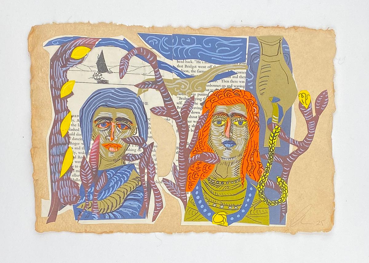 Mixed Media, up-cycled & handmade paper, ibis Byzantine art, Sydney Contemporary