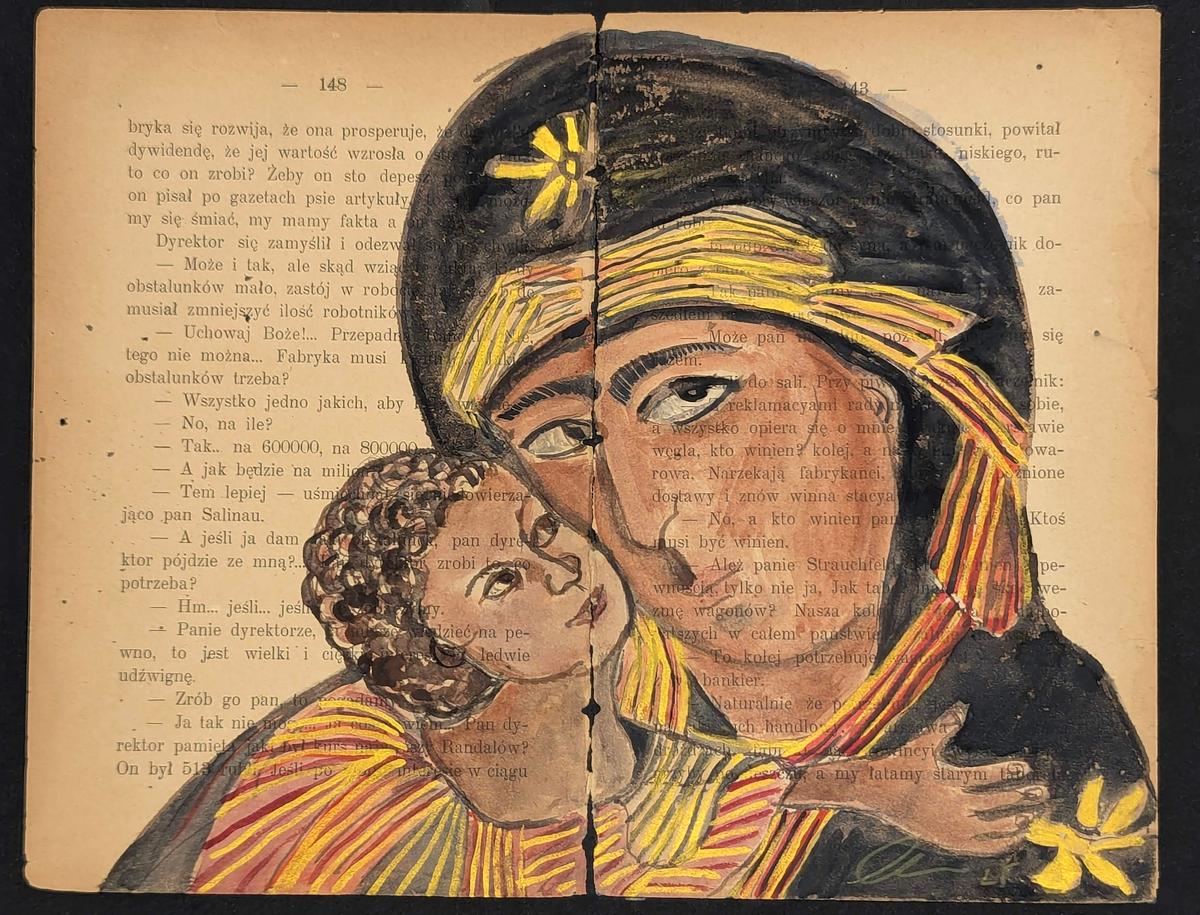 Water colour Mother and Child