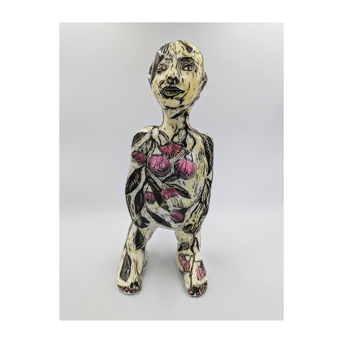 slip Slip cast clay  with coloured slip underglaze and sgraffito