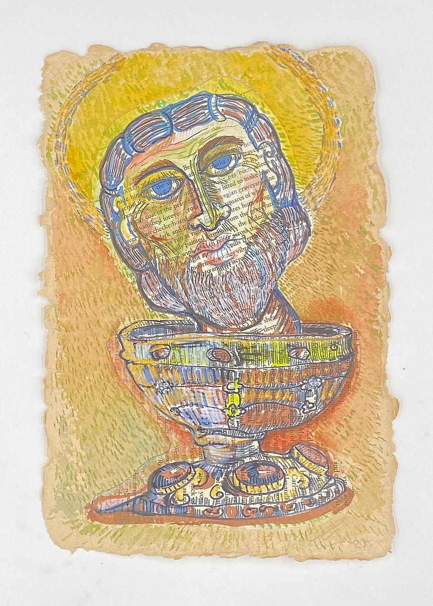 Mixed Media, up-cycled & handmade paper, ibis Byzantine art, Sydney Contemporary