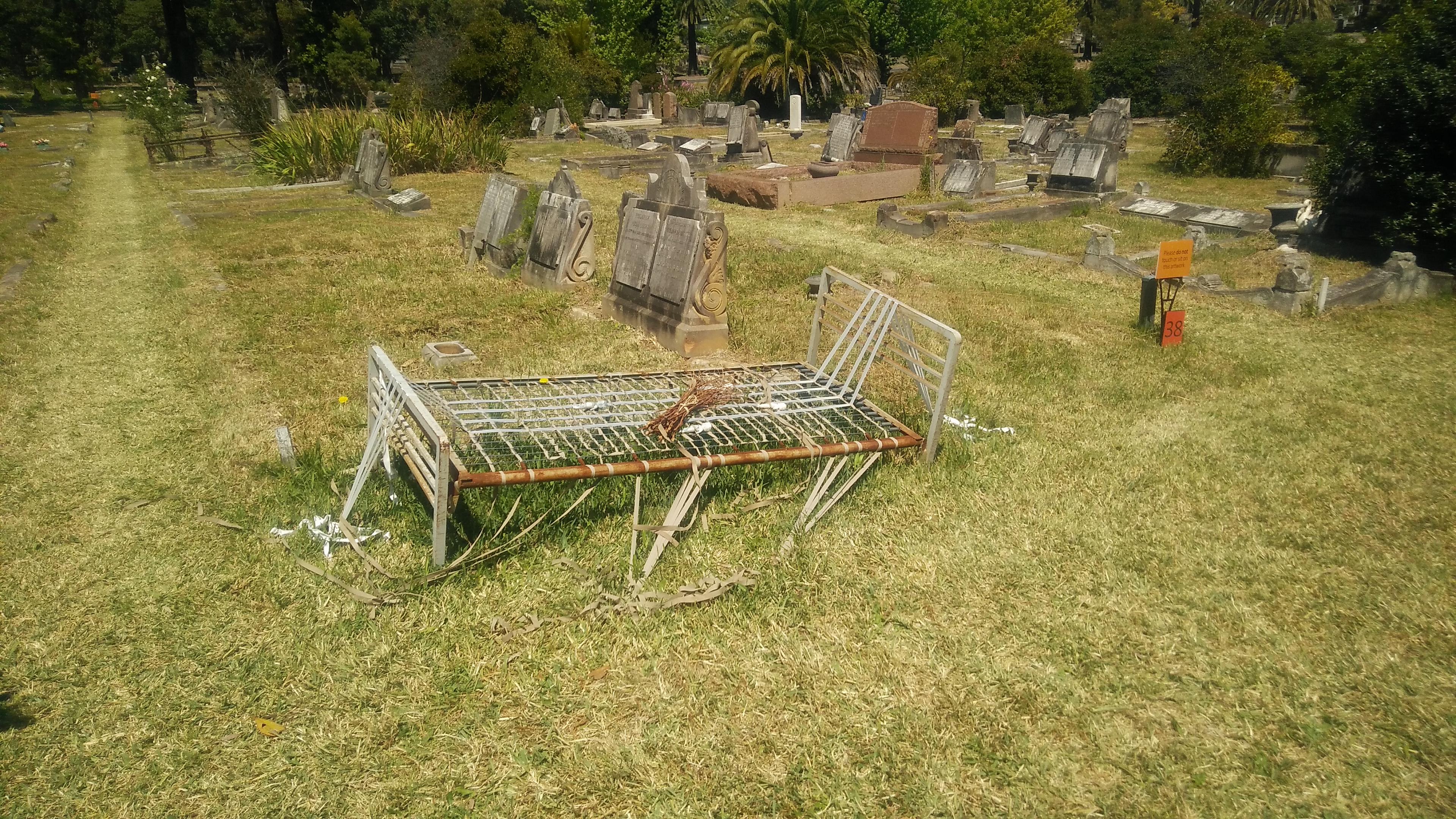 AS I Lay Me Down to Sleep 
Hidden - Rookwood Cemetery Sculpture Prize 2016