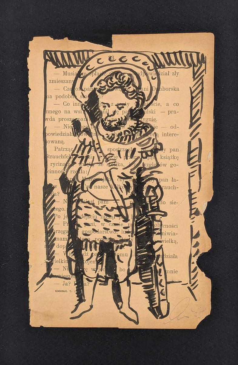 felt marker up cycled paper, mythology